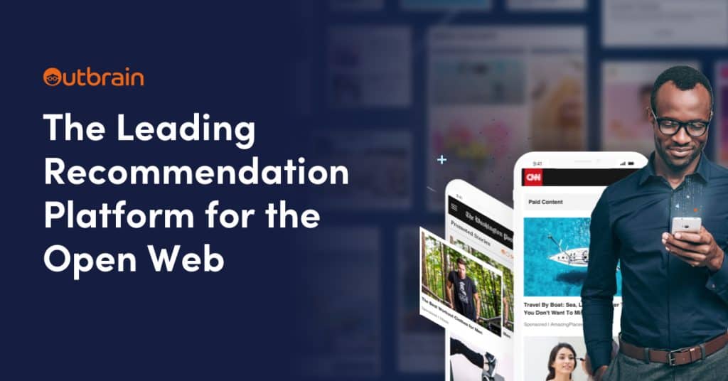 graphic shows example of Outbrain ads