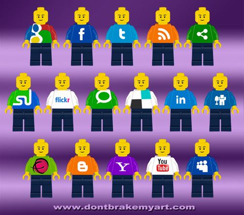 lego social media icons