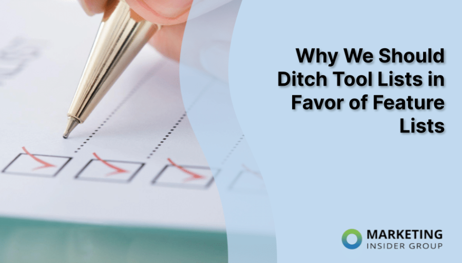 Why We Should Ditch Tool Lists in Favor of Feature Lists