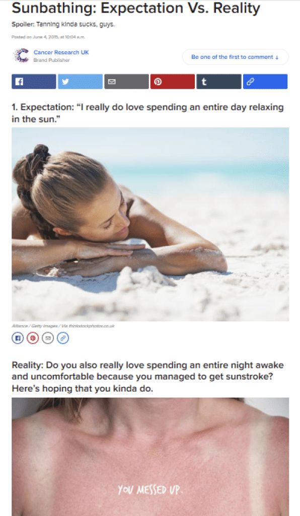 humorous sponsored content example