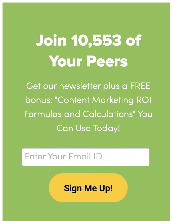 screenshot shows example of MIG form offering a free download in exchange for site visitor’s contact information